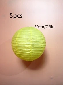 5 chiếc đèn lồng giấy trang trí - Màu vàng - Xem 4