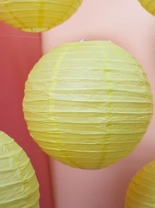 5 chiếc đèn lồng giấy trang trí - Màu vàng - Xem 5