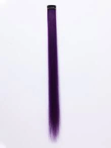 1 Pc Straight Hair Extensions Clip In 22 Inch Rainbow Clip In Synthetic Long Hairpiece Party Highlights Colorful Clip In Hair Extensions For Women Girls Kids Gift(Purple) - Purple - View 1