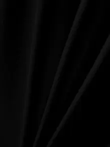 Manfinity Homme Men Solid Curved Hem Tee Without Necklace,Fall - Black - View 3