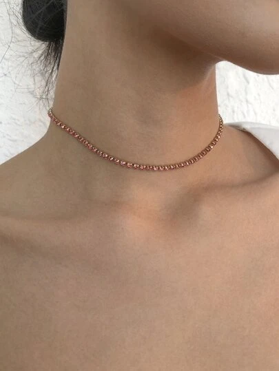 水鑽裝飾鏈條樣式項鍊