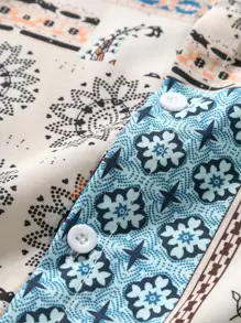 Manfinity Homme Men 1pc Random Paisley Print Shirt - Multicolor - View 3