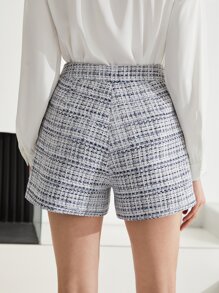 MOTF PREMIUM tweed Vestido Shorts - Azul y blanco - Ver 7