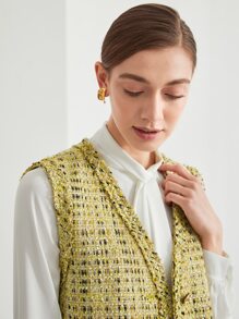 MOTF PREMIUM TWEED VEST - Yellow - View 7