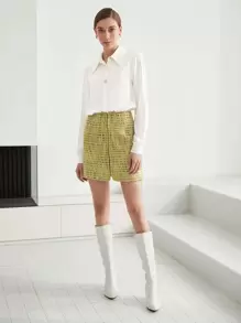 MOTF PREMIUM Blusa con botón cuello - Blanco - Ver 7