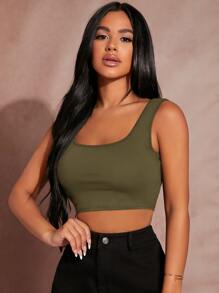 SHEIN SXY 素色短款背心