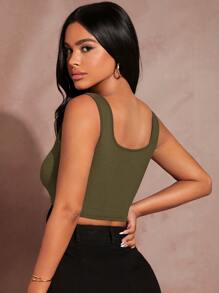 SHEIN SXY 素色短款背心