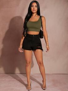 SHEIN SXY 素色短款背心