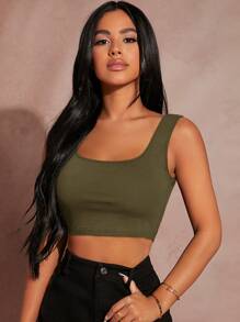 SHEIN SXY 素色短款背心