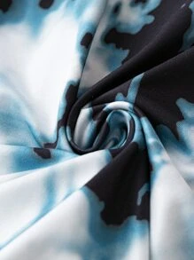 SHEIN LUNE Camiseta de tie dye de cuello de muesca - Multicolor - Ver 3