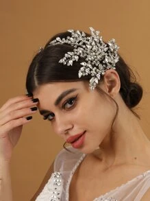 水钻装饰新娘发带情人节配饰 - 銀色 - 查看 6