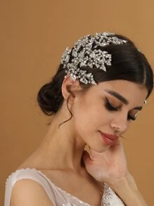 水钻装饰新娘发带情人节配饰 - 銀色 - 查看 7