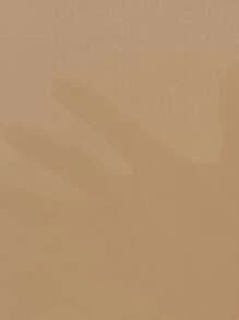 SHEIN VCAY Solid Dolman Sleeve Slit Hem Belted Dress - Khaki - View 7