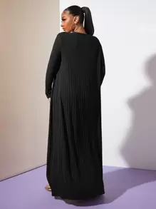 SHEIN SXY 素色開門襟長款外套