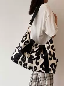 Holiday Over Night Luggage Travel Duffel Bag With Leopard Pattern, Large Capacity Waterproof Gym Bag, Weekend Carry-On Handbag With Dry And Wet Separation, Casual Portable Shoulder Bag For Business, Vacation, Outdoor, Skiing, Yoga, Exercise Fitting Luggage Bag Overnight Bag Carry On Bag Hand Bag Gym Bag For Work School Stuff For Back To School For Student Handbags Weekend Bag Hand Bagsholiday Traveling Bag For Suitcase Duffle Bag For Luggage College Bag Luggage Bags Weekender Bag Hospital Bag Winter