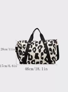 Holiday Over Night Luggage Travel Duffel Bag With Leopard Pattern, Large Capacity Waterproof Gym Bag, Weekend Carry-On Handbag With Dry And Wet Separation, Casual Portable Shoulder Bag For Business, Vacation, Outdoor, Skiing, Yoga, Exercise Fitting Luggage Bag Overnight Bag Carry On Bag Hand Bag Gym Bag For Work School Stuff For Back To School For Student Handbags Weekend Bag Hand Bagsholiday Traveling Bag For Suitcase Duffle Bag For Luggage College Bag Luggage Bags Weekender Bag Hospital Bag Winter