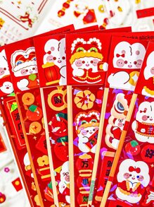 1pack Cartoon Graphic Random Sticker - Multicolor - View 7