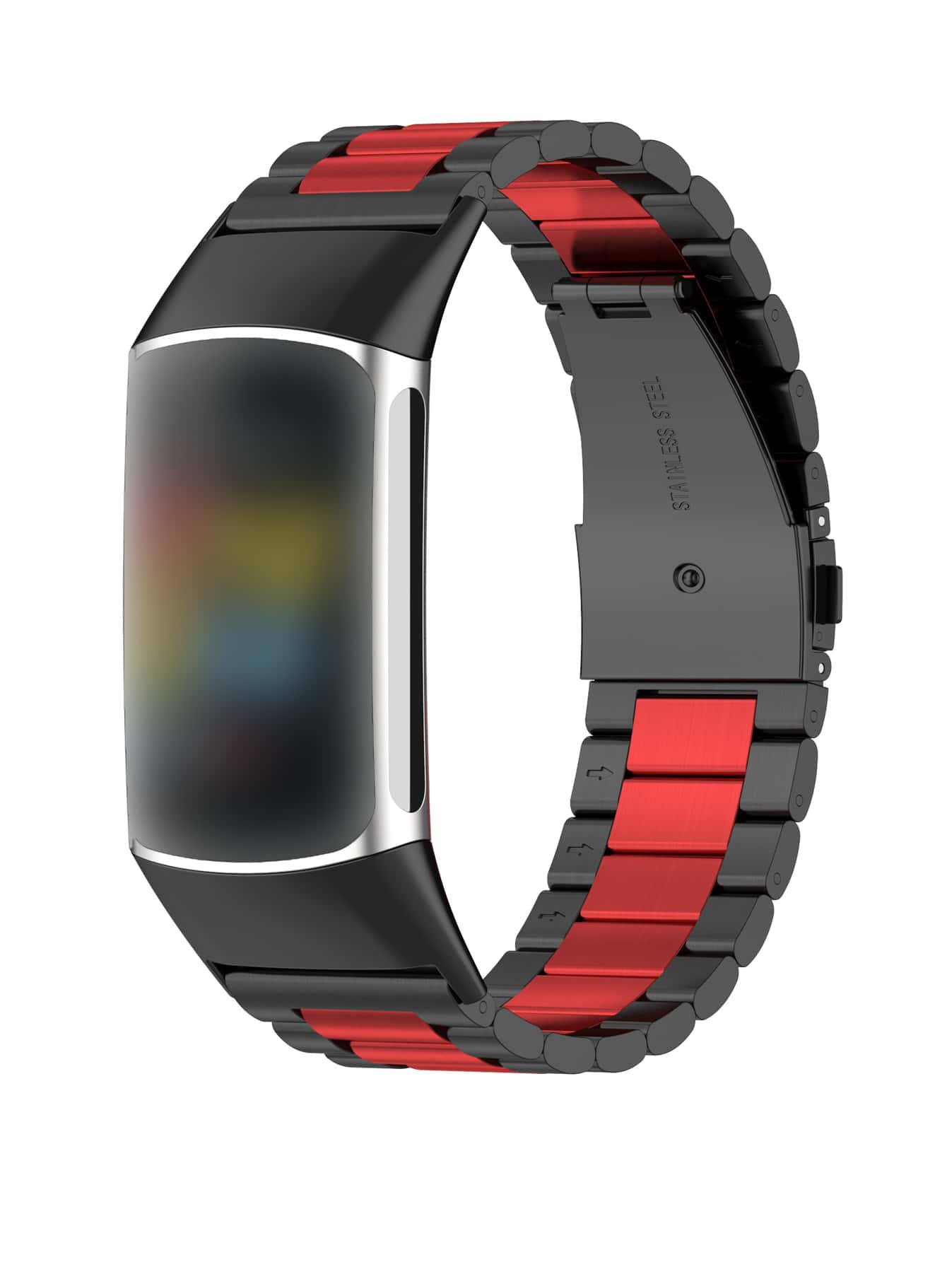 1pc Two Tone Watchband Compatible With Fitbit - Multicolor - View 1