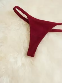 SHEIN 7packs Solid Simple Sexy G-Strings - Multicolor - View 5