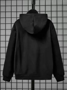 SHEIN Tween Boy Dinosaur Print Sweatshirt - Black - View 2