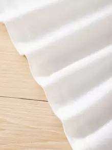 Niñitas Camiseta con estampado floral ribete con fruncido - Blanco - Ver 3