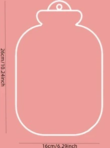 1pc Leaf & Letter Embroidered Hot Water Bag - Multicolor - View 2