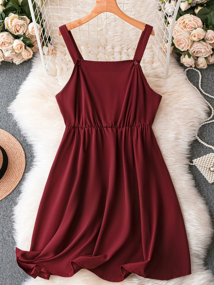 SHEIN LUNE Vestido de tirantes unicolor