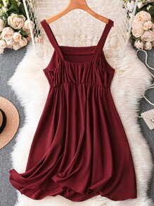 SHEIN LUNE Vestido de tirantes unicolor