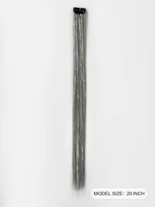 1 pieza Extensión del pelo con clip largo recto sintético - Multicolor - Ver 2