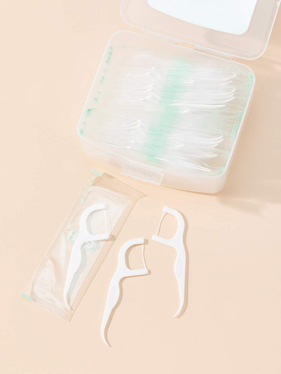 40 piezas Palillo de dientes dental desechable - Blanco - Ver 1