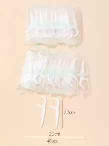 40 piezas Palillo de dientes dental desechable - Blanco - Ver 4