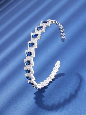 Pulsera abierta zirconia cúbica