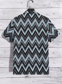 Manfinity Men Chevron Print Shirt - Multicolor - View 2
