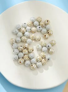50pcs Random Soccer Design DIY Bead - Multicolor - View 2