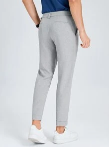 Calvornis 男士褶皺細節西裝褲 - 灰色 - 查看 2