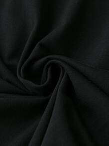 Calvaya Plus Contrast Mesh Flounce Sleeve Bodysuit - Black - View 3