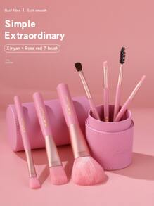 7 Stücke Make-up-Pinsel-Set und 1 Aufbewahrungsbox, hochwertiges Kunsthaar-Lidschatten-Mischpinsel-Set, Kosmetik-Werkzeuge für Gesicht und Augen