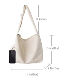 Pocket Side Hobo Bag - White - View 3