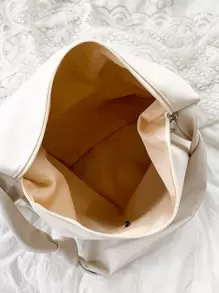 Pocket Side Hobo Bag - White - View 4