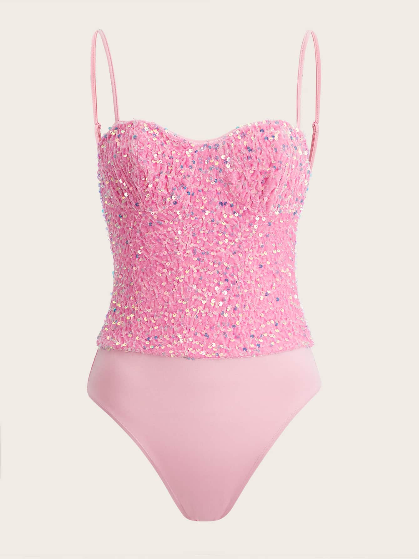 Shein Icon Sequin Decor Cami Bodysuit Shein Usa