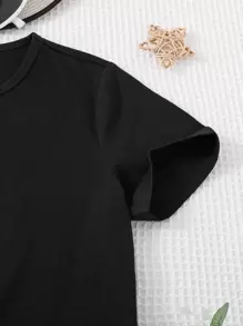 Chicas Camiseta con estampado de luna - Negro - Ver 4