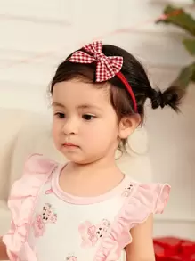 3pcs Red Heart Bowknot Baby Bead Seamless Headbands, For Love Valentine - Multicolor - View 2