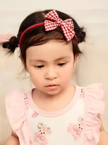 3pcs Red Heart Bowknot Baby Bead Seamless Headbands, For Love Valentine - Multicolor - View 6