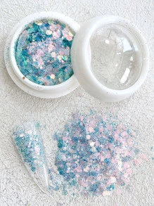 8boxes Random Color Sequin Nail Art Decoration - Multicolor - View 2