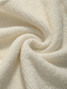 DAZY Solid Scoop Neck Knit Top - Apricot - View 3