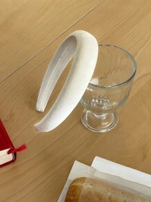 DAZY Minimalist Solid Headband Hairband Hair Hoop - White - View 8