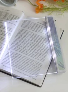 1pc Portable Plastic Book Light,Simple Clear Battery Required Reading Light - White - View 3