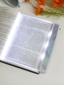 1pc Portable Plastic Book Light,Simple Clear Battery Required Reading Light - White - View 4
