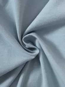 Newborn Baby Cartoon Graphic Jumpsuit - Dusty Blue - View 4