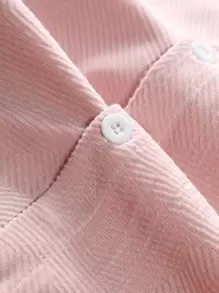 Manfinity Hypemode Men Solid Button Up Shirt Without Tee - Baby Pink - View 4